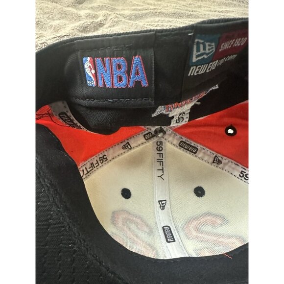 New York Knicks Hat Cap Fitted 7 1/4 White Orange Area Code 212 NBA New Era New - Picture 10 of 14